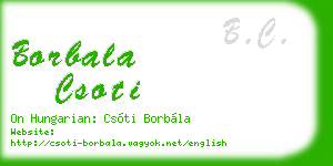 borbala csoti business card